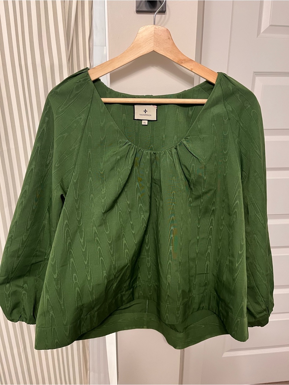 Tuckernuck Olive Green Scoop-Neck Blouse